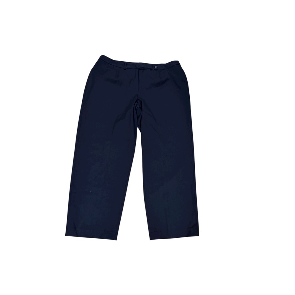 Vtg Talbots Woman Stretch Navy‎ Trousers Pants Plus Size 22W Made in USA 42x31